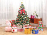 6ft artificial Christmas tree with LED energy-saving lights, including 195 pendant tree skirts and 98228460