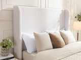Hayden Upholstered Wingback Bed Size Queen / Tall 54" Headboard Upholstered Queen Bed / Without B083P245047