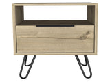 Light Oak 1-Shelf 1-Drawer Nightstand B06280480