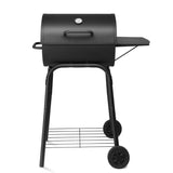 ZNTS Charcoal Grills Outdoor BBQ Grill, Barrel Charcoal Grill with Side Table and Wheels, for Outdoor 49876379