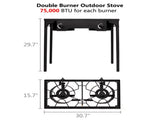Outdoor Camp Stove High Pressure Propane Gas Cooker Portable Cast Iron Patio Cooking 01255491