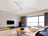 52 Inch Ceiling Fan Without Light, with Remote Control 6 Speed Quiet Reversible DC Motor W934P156666