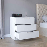 Kaia 3 Drawers Dresser, Superior Top -White B07091879