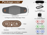 2 In 1 Massager Pillow This ergonomic lumbar support pillow integrates vibration massage and heat 49140638