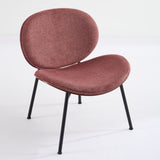 Mid-Century Modern Shell Chair Single Side Chair Tripod,bean paste pink fabric Lounge Chair in W1143P214254