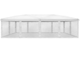 10x20 ft Instant Pop Up Canopy Tent White, 6 Mesh Panels 2 Doors 4 Net Sides, 66103089