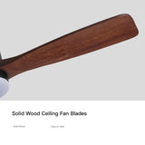 52" Intergrated LED Ceiling Fan Lighting with Solid Wood Blade W1367P171086