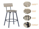 Long Bar Table Set with 3 PU Upholstered Bar Stools, Industrial Bar Table and Chairs for Kitchen 45344353