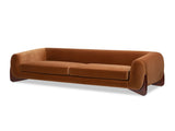 Alpine 90.5" Sherpa Sofa, Burnt Orange Performance Velvet B2719P606840