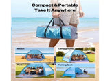 Beach Tent Sun Shelter for 8 People, UPF 50 Sun Protection, Portable Canopy with Carry Bag & Sand 11033776