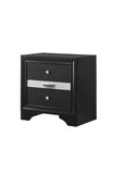 Modern Luxury 1pc Glam 2-Drawer Nightstand End Table Pullout Jeweler Tray Silver Panel Bedroom Solid B011P234309