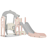 ZNTS Toddler Slide and Swing Set 5 in 1, Kids Playground Climber Slide Playset with Telescope, PP321359AAH