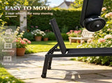 Comfortable Pool Chair,Outdoor Chaise Lounge Chair,Tanning Chair with Wheels T3971P510658