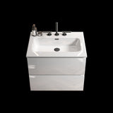 BB0924Y331, Integrated white ceramic basin with three predrilled faucet holes, drain assembly NOT W1865P163522