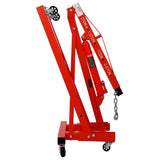 ZNTS 2 Ton Folding Engine Hoist Cherry Picker Shop Crane Hoist Lift, Heavy Duty Steel with 6 Iron Caster 81745190