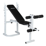 ZNTS Weight Bench with Adjustable Workout Bench and Barbell Rack and Leg Developer, Foldable Weight Bench 25252986