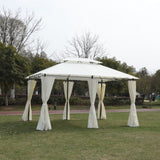 13x10 Outdoor Patio Gazebo Canopy Tent With Ventilated Double Roof And Mosquito net W419P282064