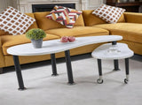 Contemporary rotatable cocktail table solid rubber wood legs, 360 degree rotating coffee table W2899P372754
