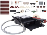 2-in-1 Belt Sander,350W Dual Motor Rotary Tool Sand Belt,Mini Electric Belt Sander Desktop W465P202884