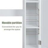 White Bathroom Cabinet/Over The Toilet Storage Cabinet with 2 Cabinets 57222756