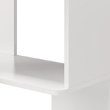 ZNTS FCH 5-layer L-shaped corner display rack particle board 60*60*165cm white 73137996