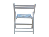 Furniture Slatted Wood Folding Special Event Chair - White, Set of 4, FOLDING CHAIR, FOLDABLE STYLE W49557945