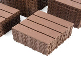 Plastic Interlocking Deck Tiles,44 Pack Patio Deck Tiles,12"x12" Square Waterproof Outdoor All 93144634