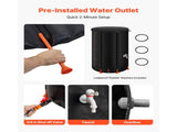 Collapsible Rain Barrel, 100 Gallon Portable Rainwater Collection System, Durable 1000D PVC 73340390