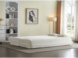 Modern Floor Sofa with 2 Pillows,Convertible Plush Corduroy Foam-Filled Sleeper Sofa Bed,15" Full 74915153
