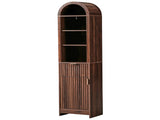 1-Door 1-Drawer 4-Tier Bathroom Vanity Grille-Finished MDF Melamine-Faced Bathroom Cabinet Arched 58187375
