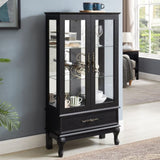 Lighted Curio with Glass Doors and Adjustable Shelves 2 Door Wine Display Curio W1758P297546