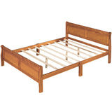Queen Size Wood Platform Bed with Headboard and Wooden Slat Support 18391919