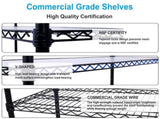 6 Tier 6000lbs Capacity NSF Metal Shelf Wire Shelving Unit, Heavy Duty Adjustable Storage Rack with W465142127