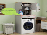 Over the Washer, Dryer and Robot Vacuum Storage Cabinet suitable for Compact Washing Machines, W1120P327070