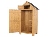 Fir wood Arrow Shed with Single Door Wooden Garden Shed Wooden Lockers Wood Color 04590997