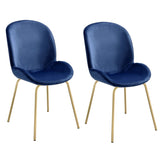 Blue and Gold Solid Back Side Chairs B062P185660