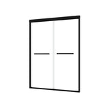 56-60" x 72" Tempered Glass, Aluminum Frame Double Sliding Shower Door, 1/4" , Stainless Steel T3736P351198