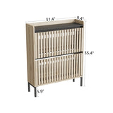 2 Flip Shoe Cabinet,Multi-layer shoe rack,Modern Minimalist,storage cabinet, for entryway W2673P209455