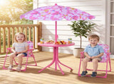 Kids Picnic Table Set with Adjustable Umbrella 3PCS Outdoor Furniture for Ages 3-6 78146851