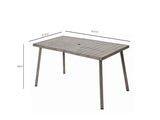 Outdoor Iron Dining Table Weather-Resistant & Space-Saving for Patio Use W3990P456537