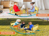 Kindergarten Children Outdoor Rocking Horse Outdoor Park Playground Equipment Double Or Triple W1408P280673