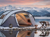 4 Person Pop Up Tent for Camping, Waterproof Instant Family Tent with Front Awning, Automatic Tent 60135148
