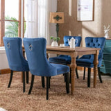 ZNTS Modern, High-end Tufted Solid Wood Contemporary Velvet Upholstered Dining Chair with Wood Legs 93951433