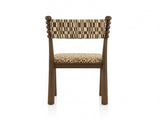 Postmodern Ball-Turned Solid Wood Dining Chair, Mid-Century Accent Side Chair with Patterned B2792P598928