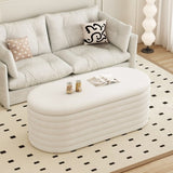 Storage Chenille Ottoman Bench Upholstered Fabric Storage Bench End of Bed Stool with Safety Hinge W2336P251192