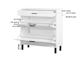 Shoe Cabinet, Freestanding Shoe Rack Organizer with Drawers & Metal Legs, Modern Shoe W40981153