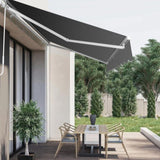 13*8FT gray retractable awning aluminum alloy bracket polyester cloth retractable 83374909