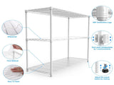 3 Tier Wire Shelving Unit, 1050 LBS NSF Height Adjustable Metal Garage Shelves, Heavy Duty W155091054