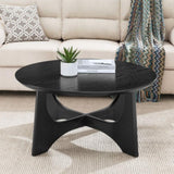 36" Round Coffee Table, Wooden Coffee Tables for Living Room Reception Room W1801110322