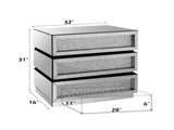 Nysa Mirrored & Faux Crystals Console Cabinet B2726P446688